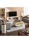 Ishma End Table Square Tall - Off White & Natural - 4