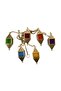 Huda Metal Decorative Hanging Lanterns 182x6x25cm - Gold - 3