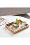 Mashrabiya Wooden Decorative Tray 36x26x4.5cm- Gold