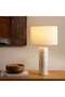 Shelley E27 Natural Capiz Table Lamp Dia 30x54cm - White - 2