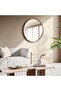 Trafford Console Mirror Round - Natural