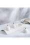 Kenar Serving Set With Gold Rim Dia36.3cm - White