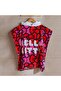 Hello Kitty Cotton Terry Poncho 60x120cm-red - 3