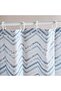 Coastal Chevron Canvas Shower Curtain 180X180cm - Blue - 2