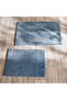 Hydroplush 2 Piece Microfiber Bathmat 51x81+43x61cm -ashley Blue - 3