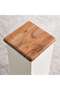 Ishma End Table Square Tall - Off White & Natural - 3