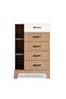 Macrina Chest Of 5 Drawer - White & Walnut - 5