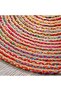 Vintage Braided Round Rug 120cm - Red - 2