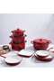 Glazura Enameled Cast Iron Cooking Pot 6l - Ombre Red - 7