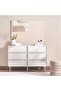 Abbigail Dresser With Mirror - Light Grey - 2
