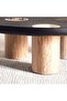 Cecilee Coffee Table Travertine - Black & Beige - 4
