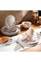 Casa Lilac 12-piece Porcelain Dinner Set -lilac