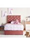 DIANA SINGLE BED VELVET PINK 90X200 CM - 6