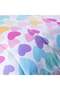 Tiny Hearts 3-Piece Comforter Set with Cushion 135x220cm - Green - 3