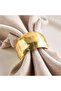 Dover 4 Piece Napkin Ring Set 4.6x2.8cm- Gold - 2