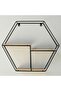 DRANAD HEXAGON METAL SHELF NATURAL 48X10X42CM - 2