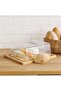 Natura Bamboo Rectangular Cheese Dome 25x20x8cm -Natural - 2