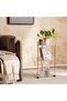 Multiutility Corner Storage Rack With Wheels-25.5x22x61.3 Cm-clear