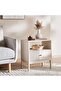 Alonzo End Table With 1 Drawer Melamine - Natural & White