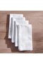 Pearl Jacquard 4 Piece Napkin Set 42x42cm - White - 3