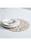 Exton Beaded Placemat D38cm-gold