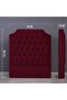 ANDROMEDA HEADBOARD VELVET MAROON L-100 : H-125 CM - 4