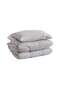Satin Stripe 3-piece King Comforter Set 240x260cm - Silver - 5