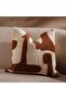 Prato Hand Embroidered Filled Cushion 50x50cm - Rust