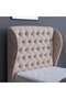 PLUTO HEADBOARD CHANEL BEIGE L-120 : H-125 CM - 3