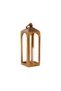 Zaida Metal Lantern With Glass 15x15x41cm - Brass Antique - 4