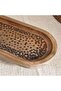 Savanna Mango Wood Etched Footed Oval Platter 51x18x5cm -brown - 3