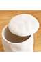 Crest Textured Cotton Jar 9.5x9.5x10cm - Cream - 2