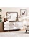 Vienna Dresser With 6 Drawers And Mirror Ceramic- Oak & Brown