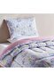 Butterfly Meadow 2-piece Single Comforter Set 135x220cm- Pink