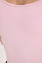 Women's Slim Fit Narrow Cut Strappy Square Neck Open Back Sandy Fabric Snap Fastener Pink Bodysuit - 5