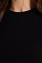 Women's Slim Fit Narrow Cut Crew Neck Viscose Fabric Ultra Soft Black T-Shirt Blouse - 5