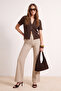 Taupe Flare Flared Bootcut Woven Pants TOFAW19BB0581 - 2