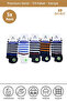 Original 5 Pairs Premium Anti-Sweat Comfort Model Breathable Seamless Thick Striped Booties Socks