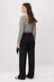 Siyah Şal Bağlama Detaylı Wide Leg/Geniş Paça Pantolon TWOSS26PL00249 - 4