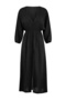 Black Woven Drawstring Maxi Beach Dress Tbess25El00083 - 6