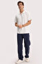 Men's Slim Fit Extra Soft Modal Fabric Short Sleeve Half Zipper White Polo Collar T-Shirt - 2