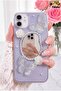 iPhone 11 Case 3D Butterfly Rose Pattern Mirrored Glitter Transparent Design Silicone Cover - 3