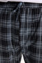 Men's standard fit regular cut cotton checkered drawstring waist pocketed grey pajama bottoms - 5