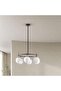 Bowie 6-light E27 Chandelier Dia65x30cm - Black