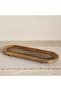 Savanna Mango Wood Etched Footed Oval Platter 51x18x5cm -brown - 6