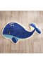 Bluewhale Cotton Tuffted Shaped Bathmat 50x90- Blue - 3
