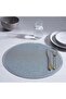 Gatsby Glass Placemat D38cm - Silver