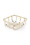 Edon Metal Bread Basket 22x22x8.5cm - Gold - 6