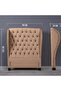 PLUTO HEADBOARD VELVET GOLD L-100 : H-125 CM - 4