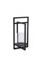 Vibe Metal Lantern With Glass 15x15x30cm- Black - 4